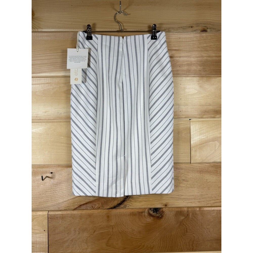 Etcetera, Pencil Skirt featuring a white and black pinstripe Women’s 2 NWT! - Picture 3 of 5